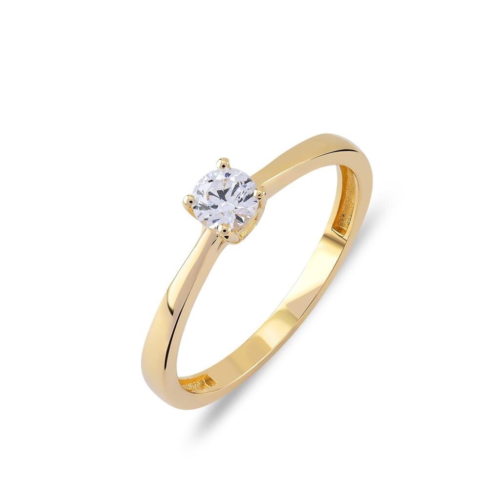 Aanzoeksring verlovingsring 14 karaat geel of witgoud model 103