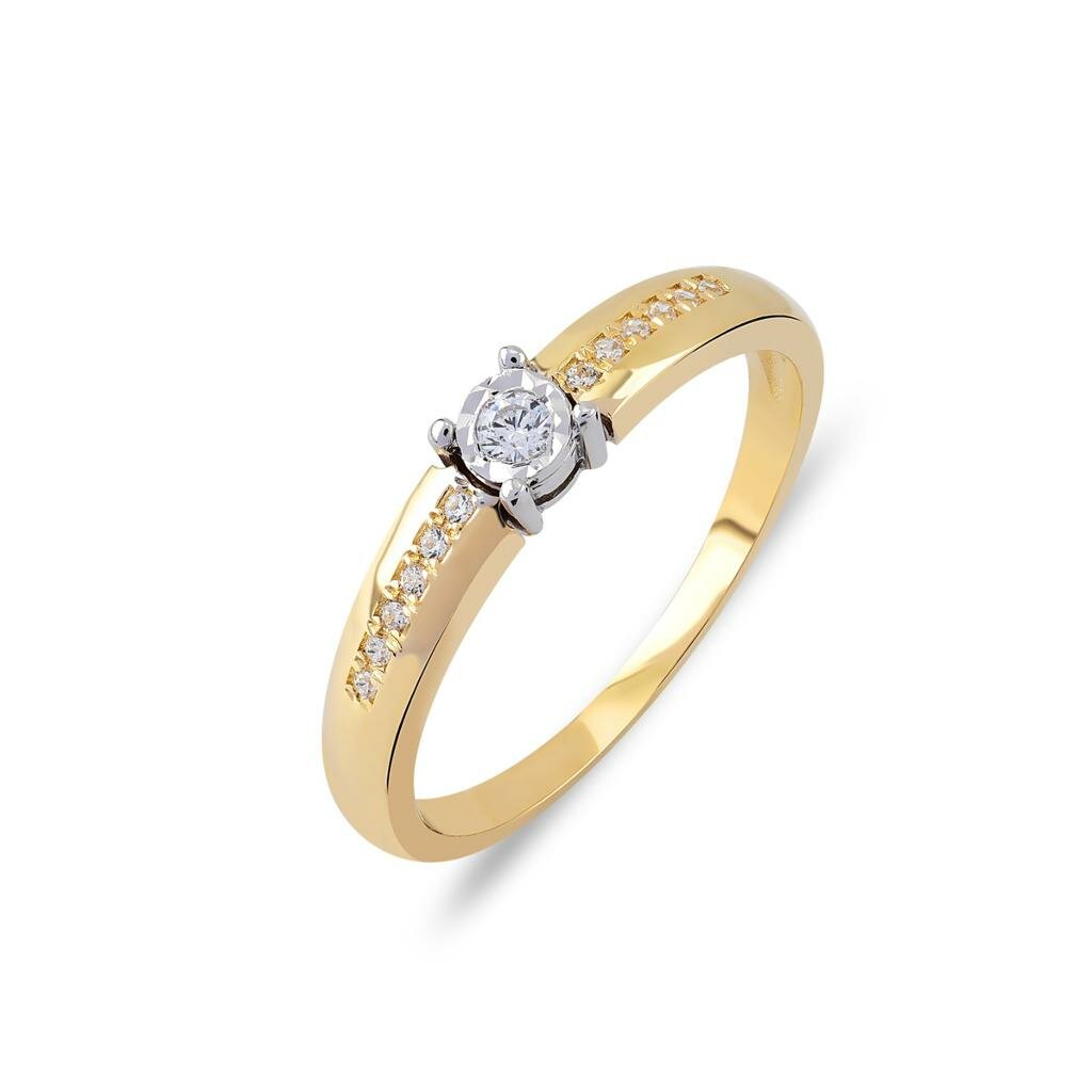 Aanzoeksring verlovingsring 14 karaat geel of witgoud model 113