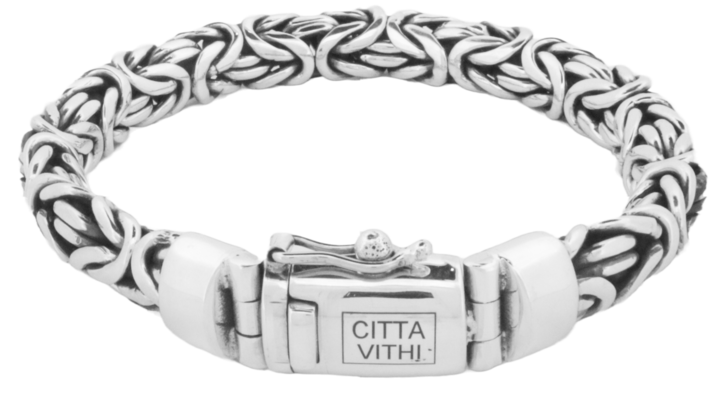 Zilveren ambachtelijke CITTA VITHI Buddha armband model 4