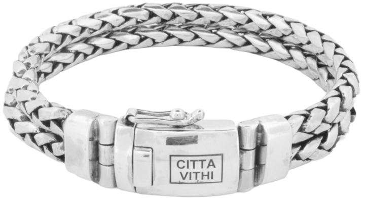 Zilveren ambachtelijke CITTA VITHI Buddha armband model 12