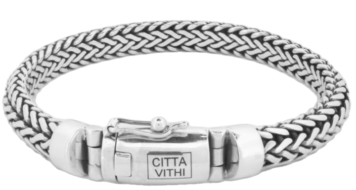 Zilveren ambachtelijke CITTA VITHI Buddha armband model 9