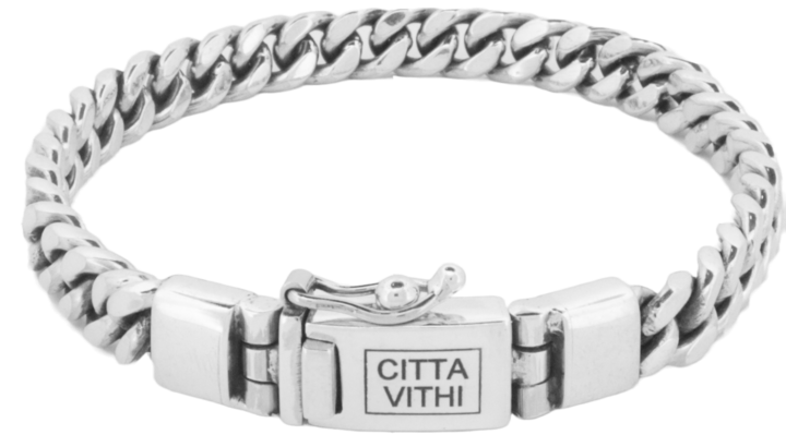 Zilveren ambachtelijke CITTA VITHI Buddha armband model 14
