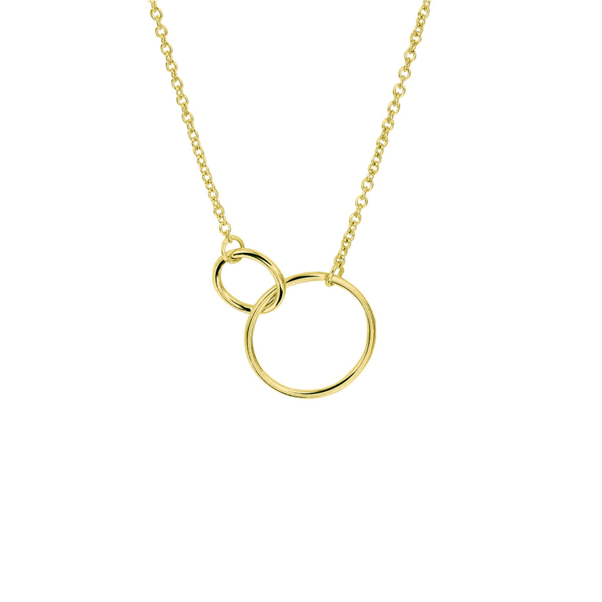 Halsketting cirkels gold plated model BH