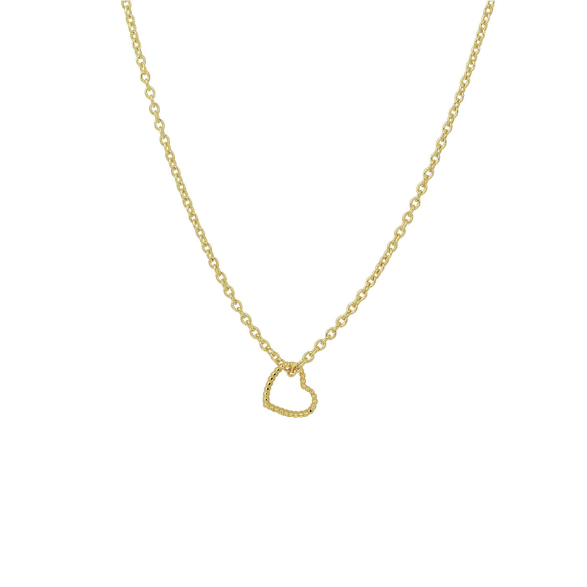 Halsketting hartje gold plated model W