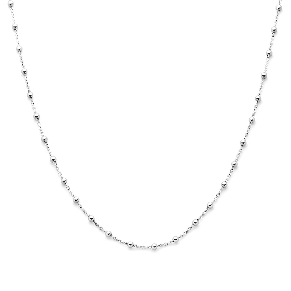 Halsketting 925 zilver bolletjes model V