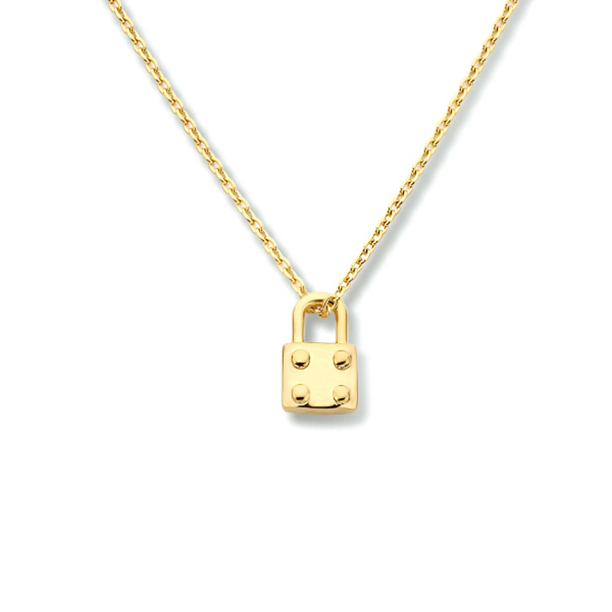 Halsketting gold plated slotje model EZ