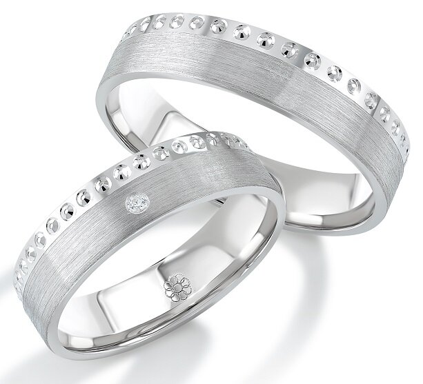 Trouwringen Zilver model 4314 | Stel uw eigen set samen