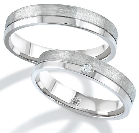 Trouwringen Zilver model 5046 | Stel uw eigen set samen