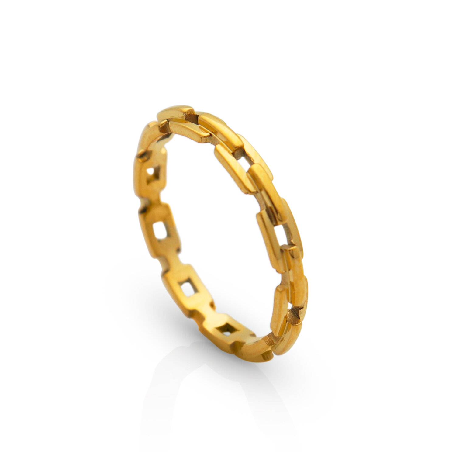 Ring  gold plated schakel model 233