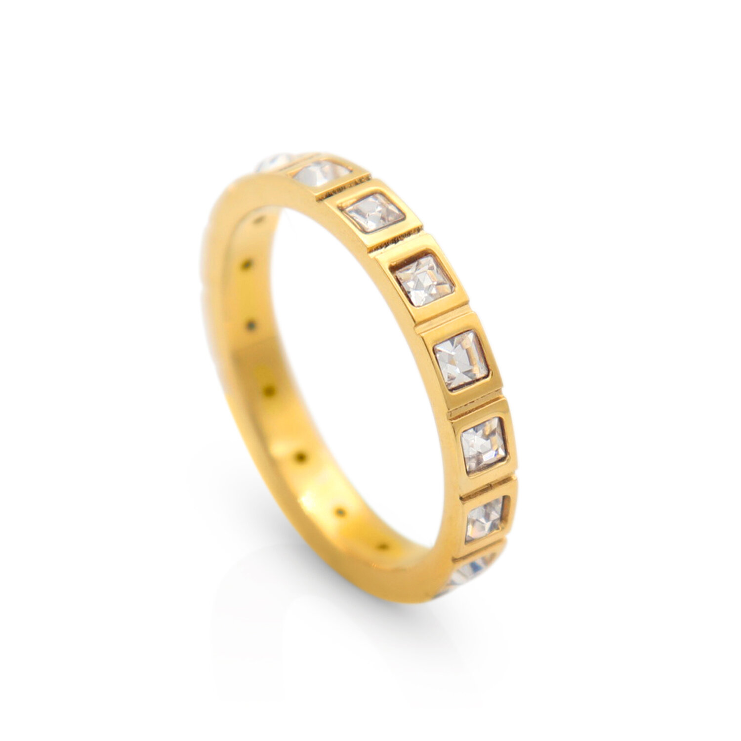 Ring gold plated zirkonia model 242