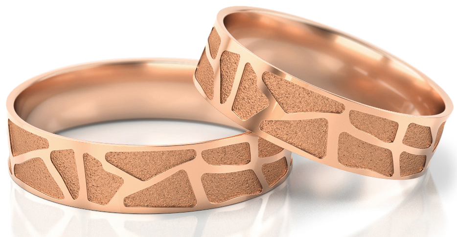 Trouwringen Goud model 32714 | Roségoud