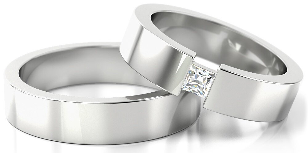 Trouwringen Witgoud model 51649 | Stel uw eigen set samen