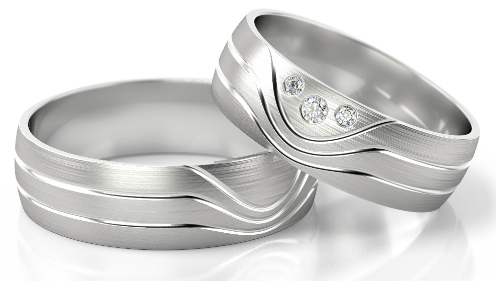 Trouwringen Witgoud model 62916 | Stel uw eigen set samen