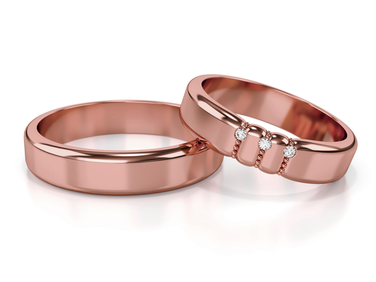 Trouwringen Roségoud model 63329 | Stel uw eigen set samen