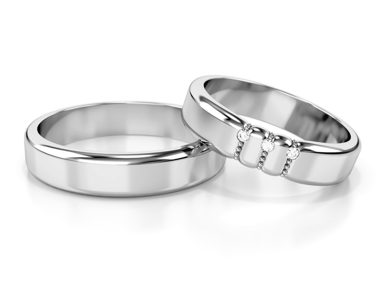 Trouwringen Witgoud model 63329 | Stel uw eigen set samen