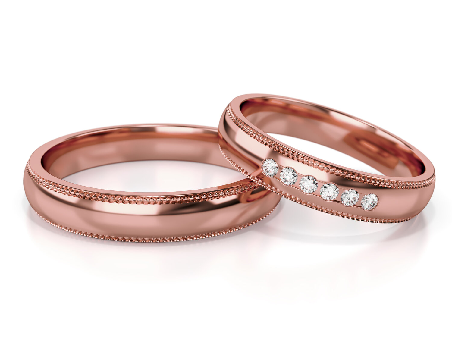 Trouwringen Roségoud model 43379 | Stel uw eigen set samen