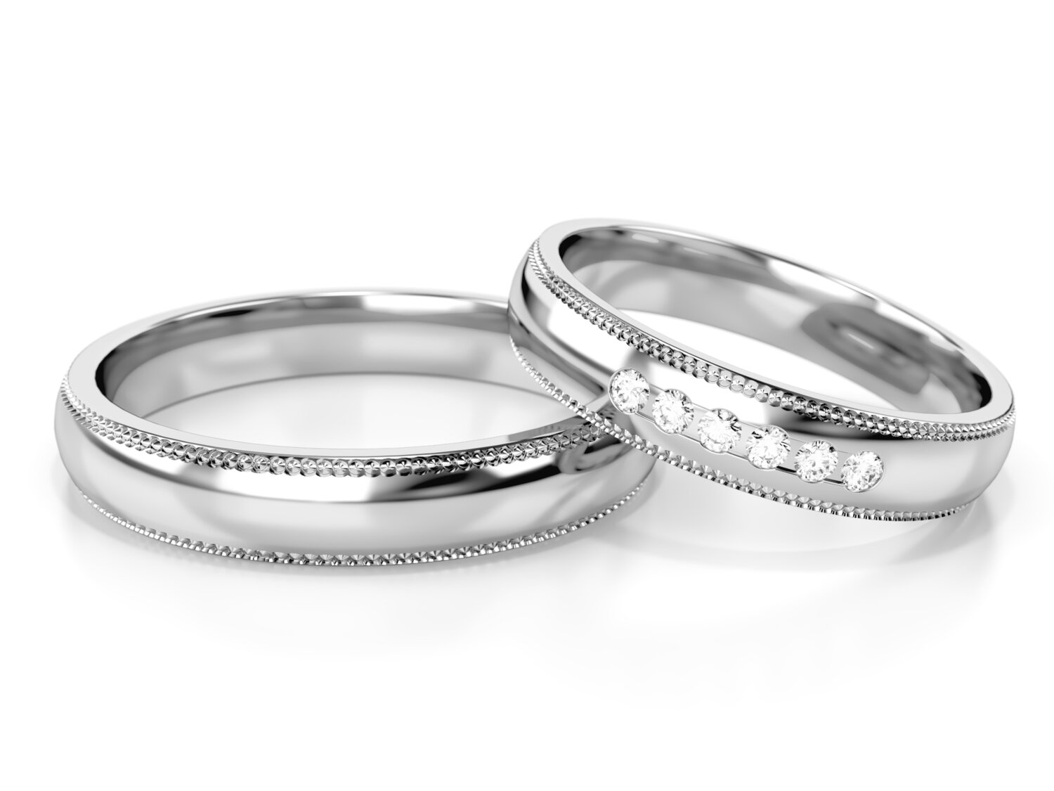 Trouwringen Witgoud model 43379 | Stel uw eigen set samen