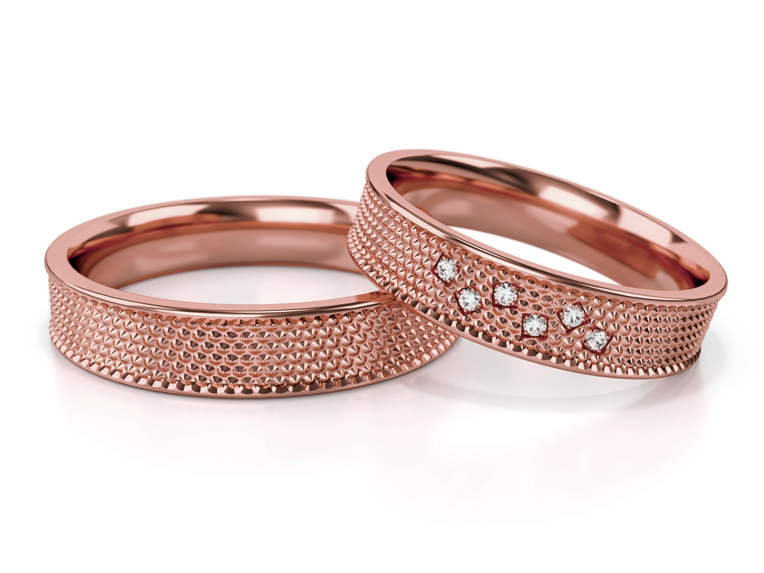 Trouwringen Roségoud model 23381 | Stel uw eigen set samen