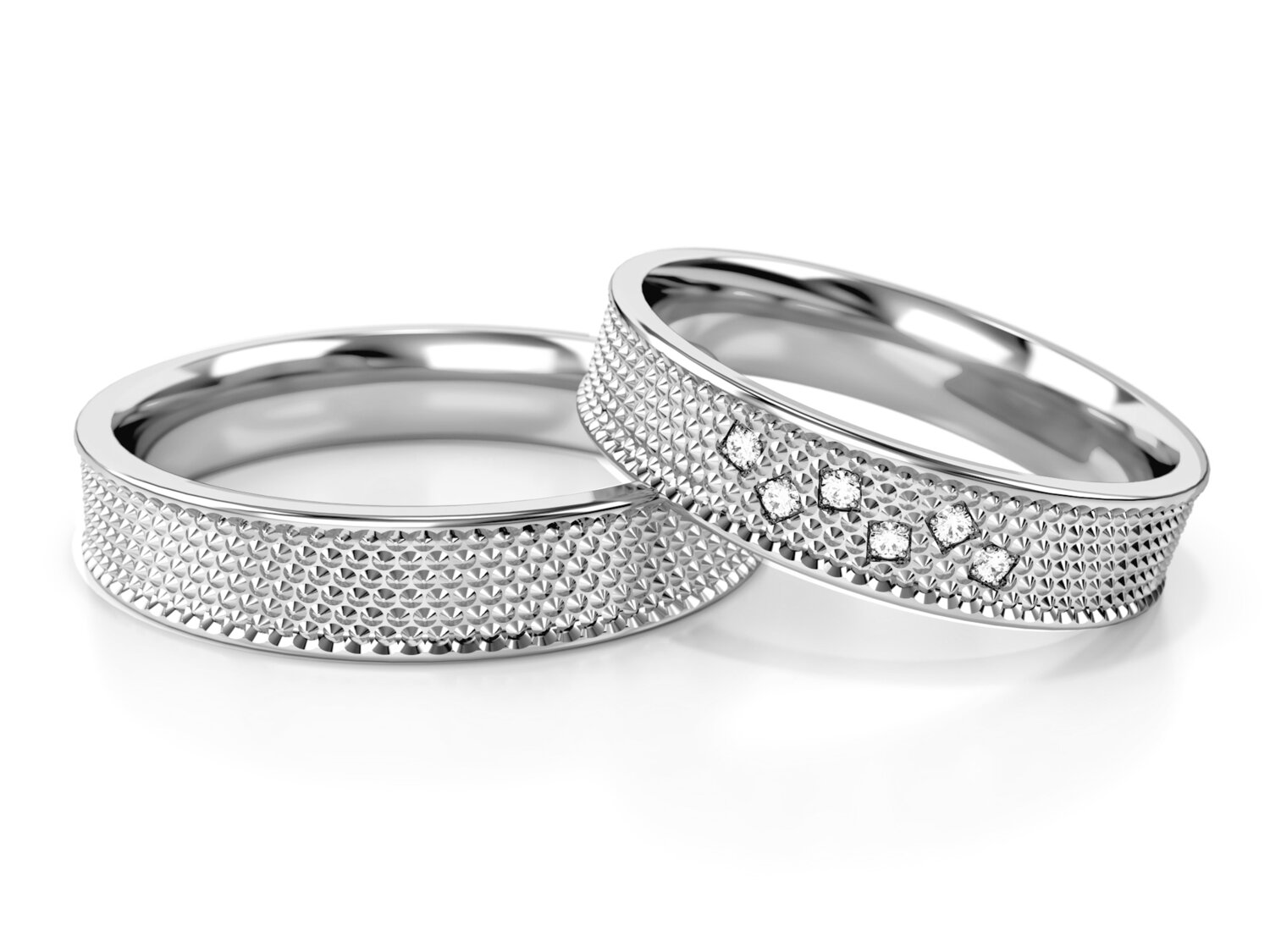 Trouwringen Witgoud model 23381 | Stel uw eigen set samen