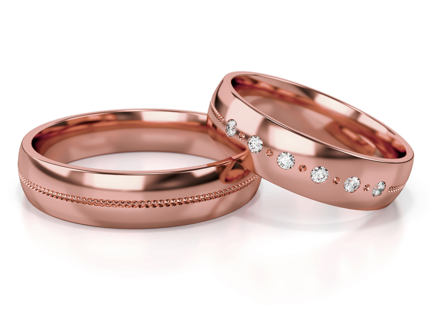 Trouwringen Roségoud model 73359 | Stel uw eigen set samen