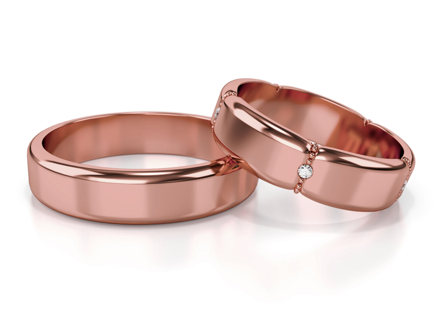 Trouwringen Roségoud model 83392 | Stel uw eigen set samen