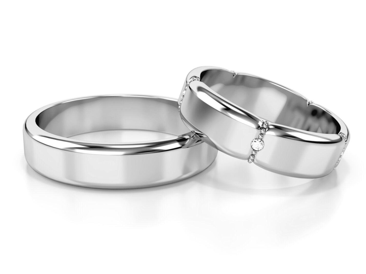 Trouwringen Witgoud model 83392 | Stel uw eigen set samen