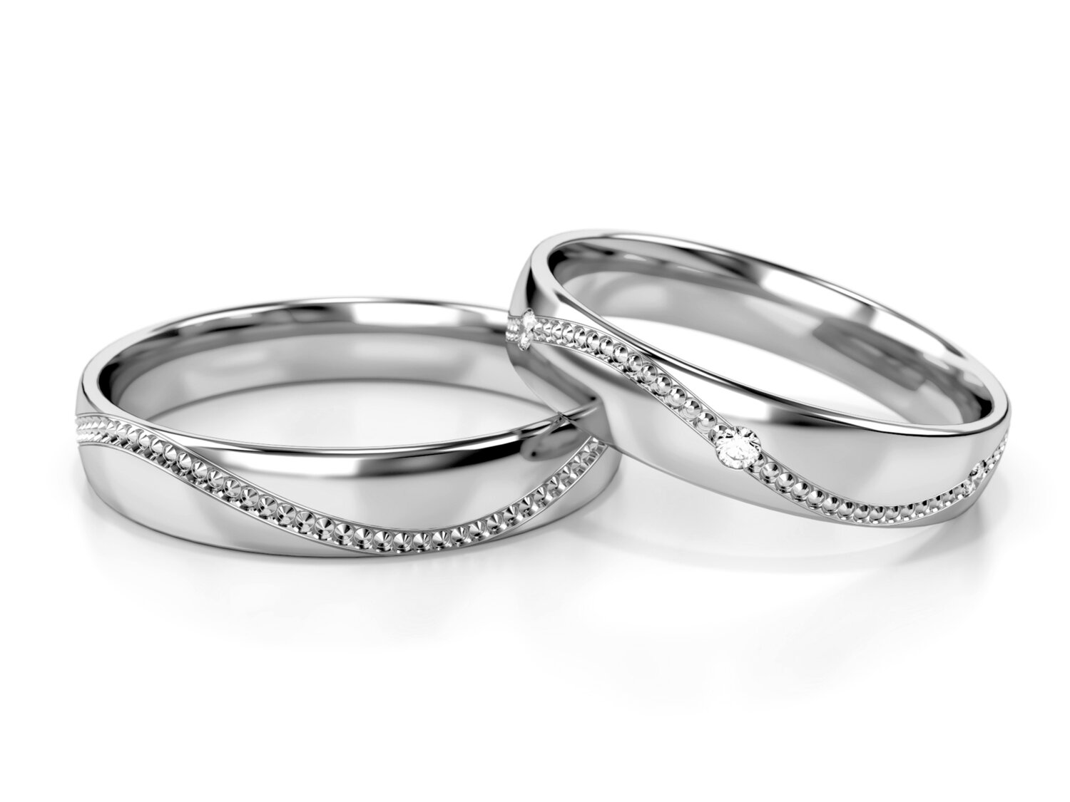 Trouwringen Witgoud model 23332 | Stel uw eigen set samen