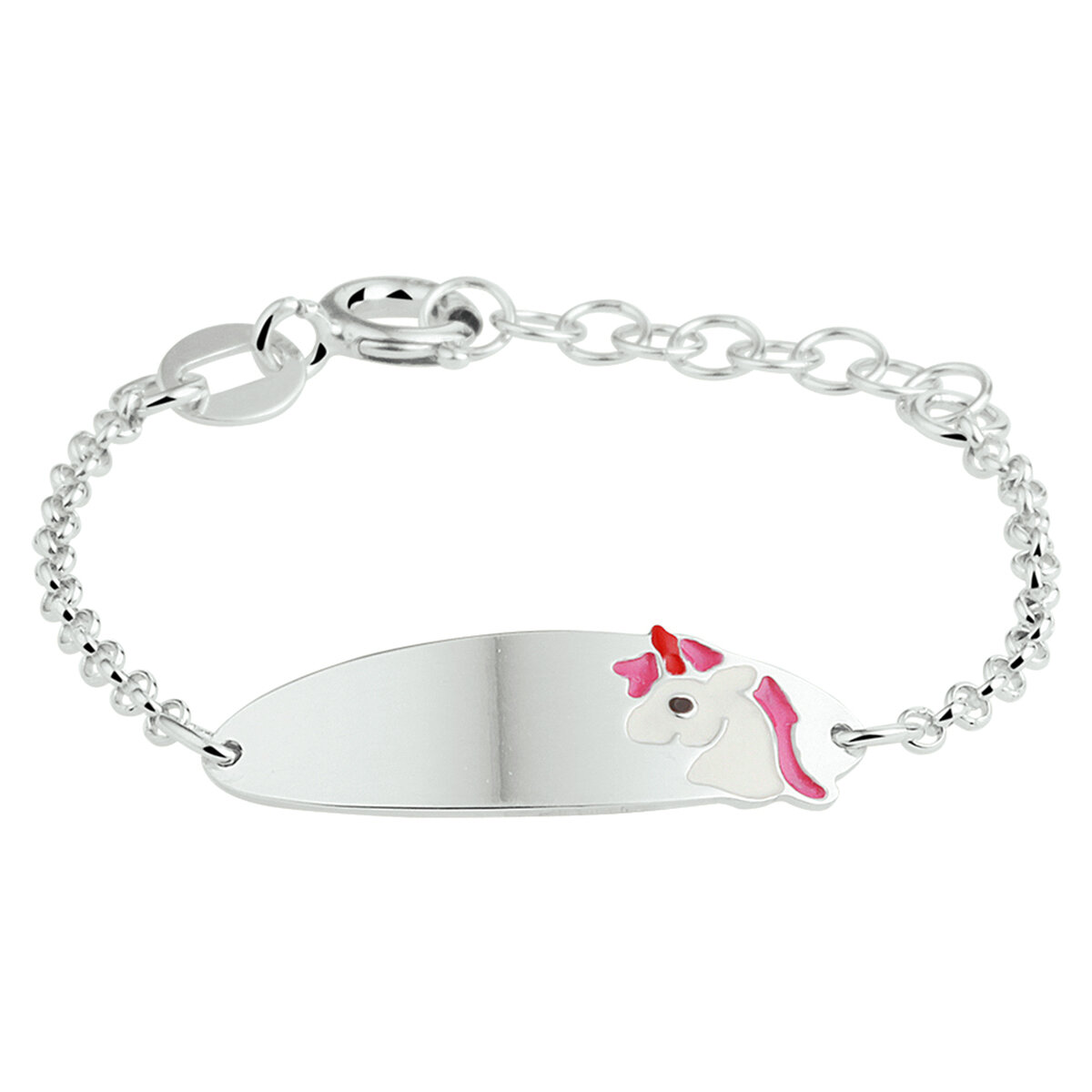 Kinder graveerarmband 925 zilver eenhoorn model BZ