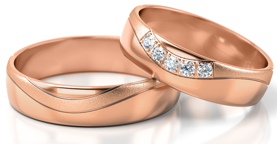 Trouwringen Roségoud model 52935 | Stel uw eigen set samen