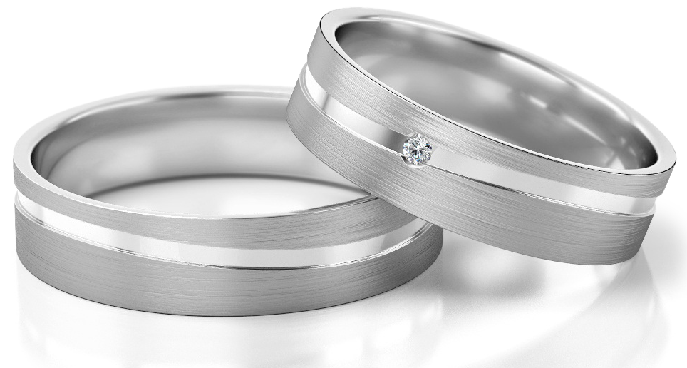 Trouwringen Witgoud model 13008 | Stel uw eigen set samen