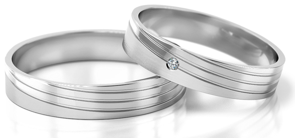 Trouwringen Witgoud model 12995 | Stel uw eigen set samen