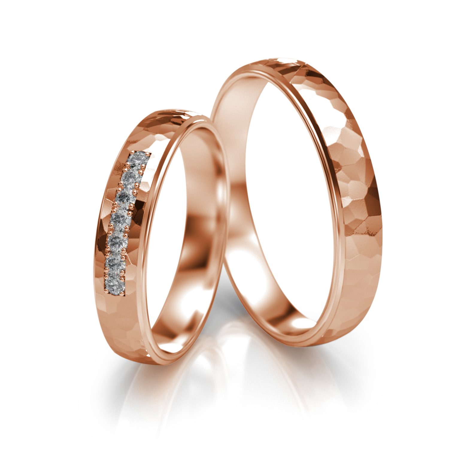 Trouwringen Roségoud model 13208 | Stel uw eigen set samen