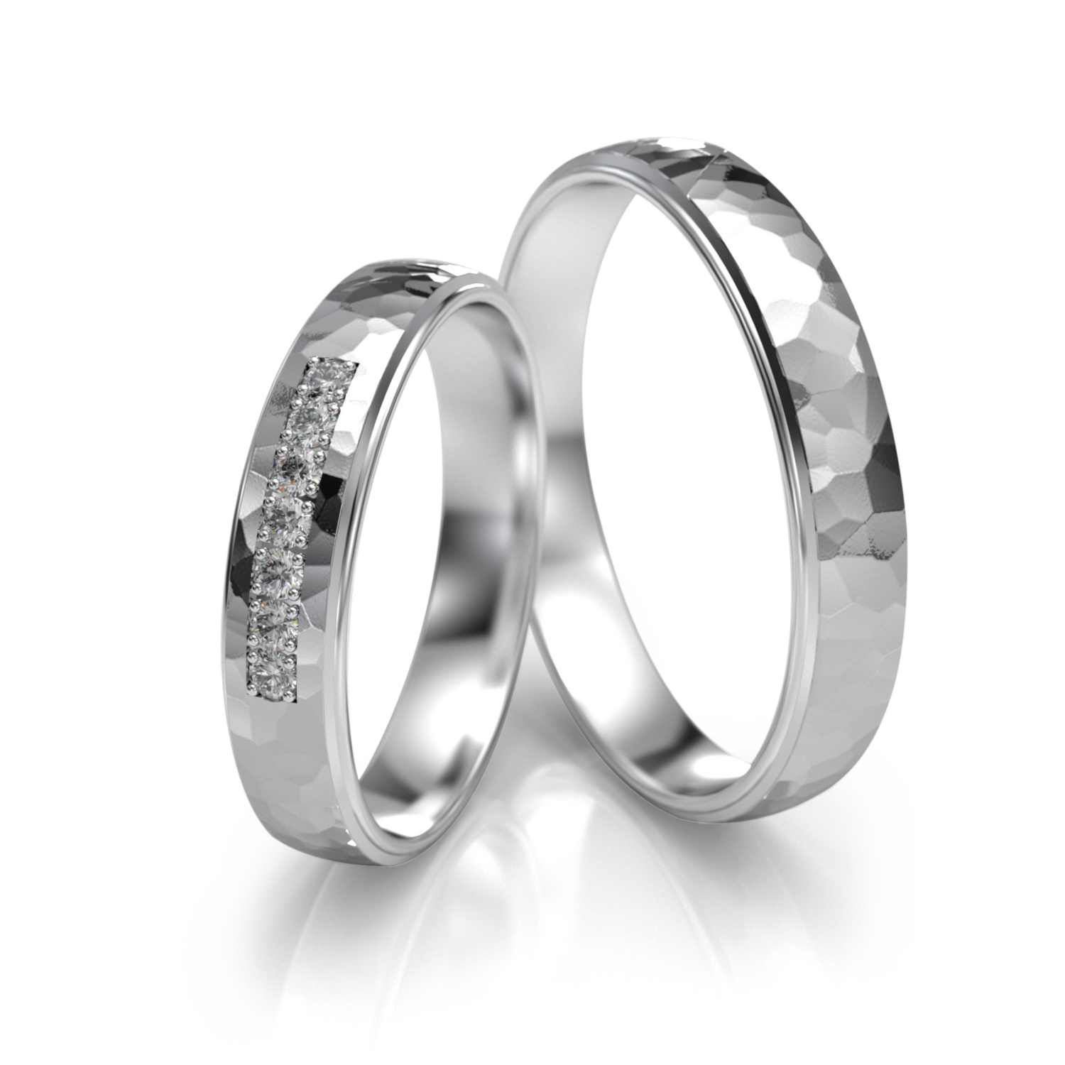 Trouwringen Witgoud model 13208 | Stel uw eigen set samen