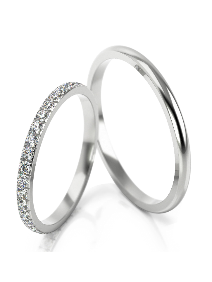 Trouwringen Witgoud model 42985 | Stel uw eigen set samen