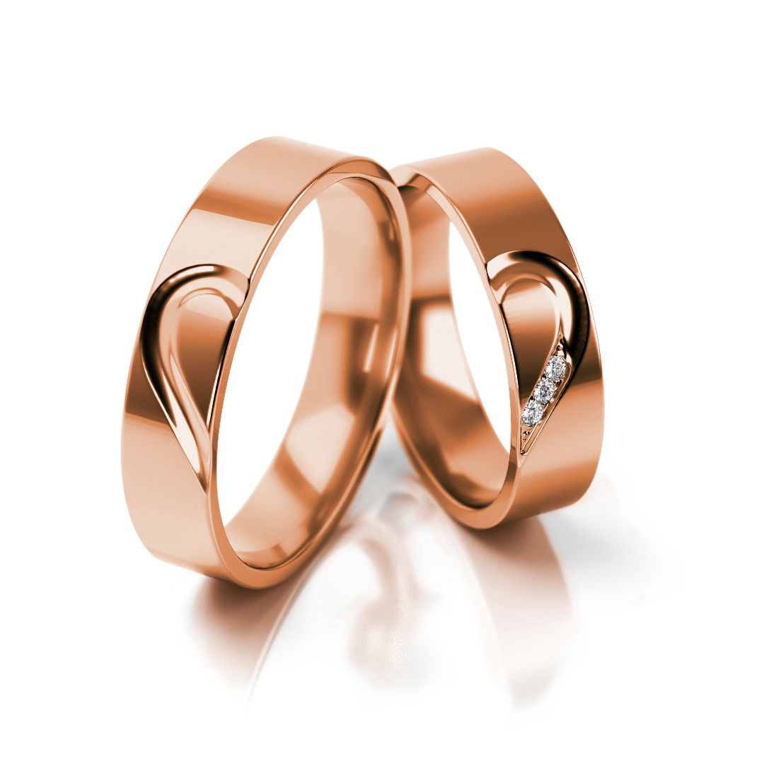 Trouwringen Roségoud model 43095 | Stel uw eigen set samen