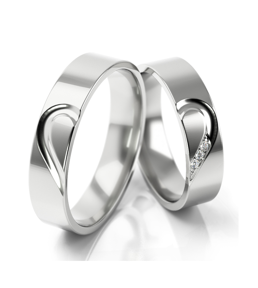 Trouwringen Witgoud model 43095 | Stel uw eigen set samen