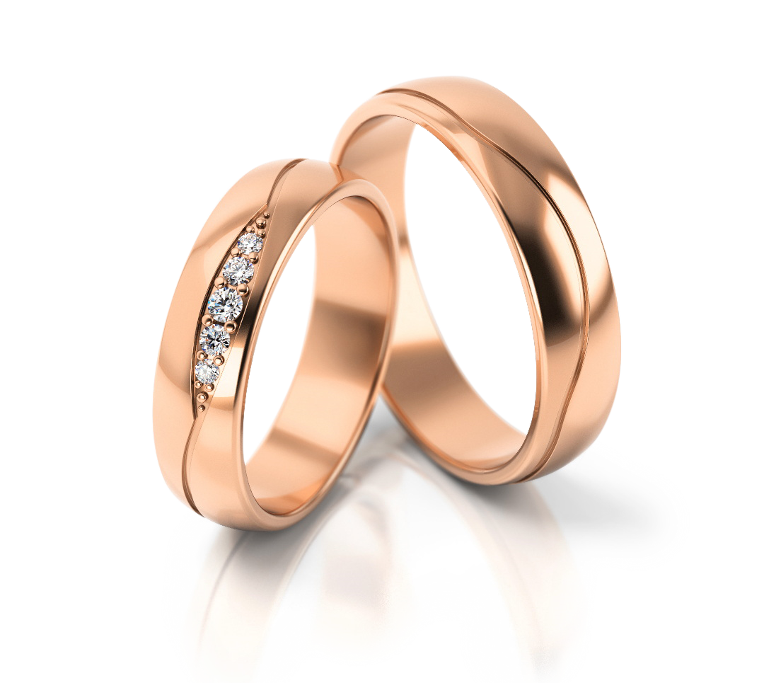 Trouwringen Roségoud model 52969 | Stel uw eigen set samen