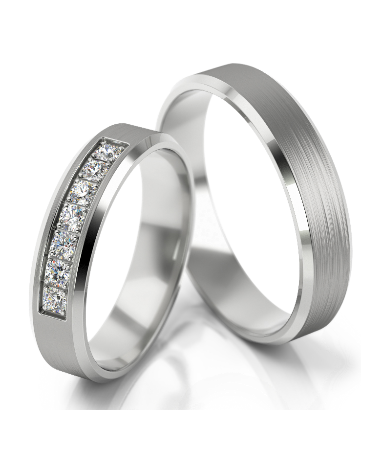 Trouwringen Witgoud model 53165 | Stel uw eigen set samen