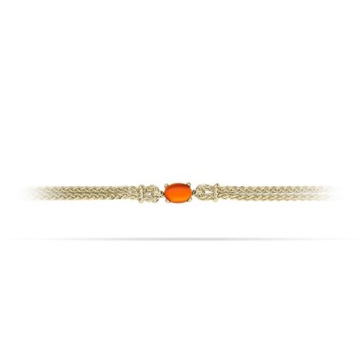 Armband oranje zirkonia gold plated model BP