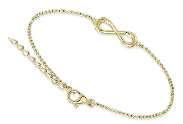 Armband infinity gold plated model AG