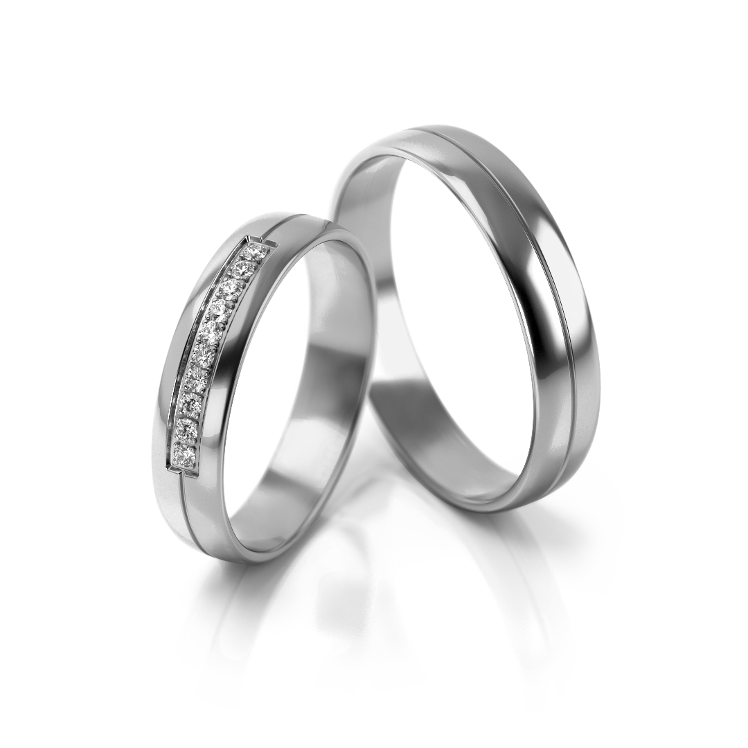 Trouwringen Witgoud model 23185 | Stel uw eigen set samen