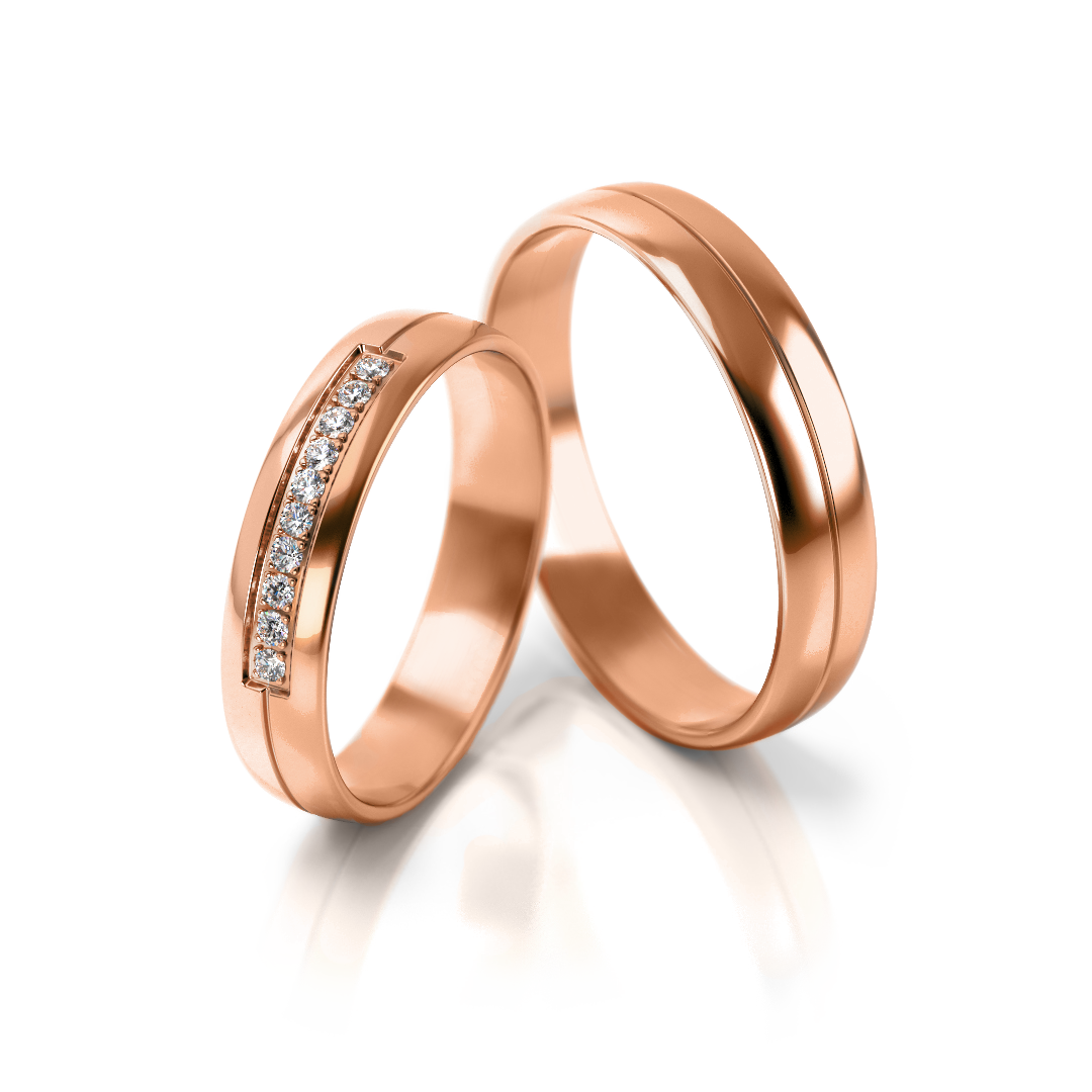 Trouwringen Roségoud model 23185 | Stel uw eigen set samen
