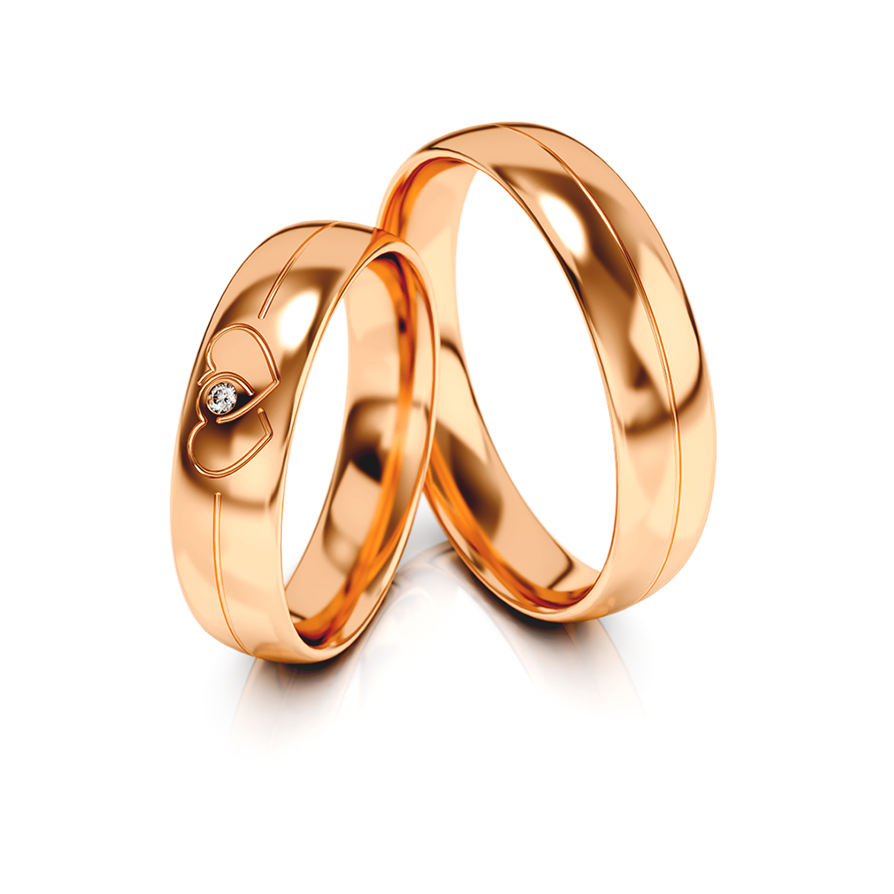 Trouwringen Roségoud model 93308 | Stel uw eigen set samen