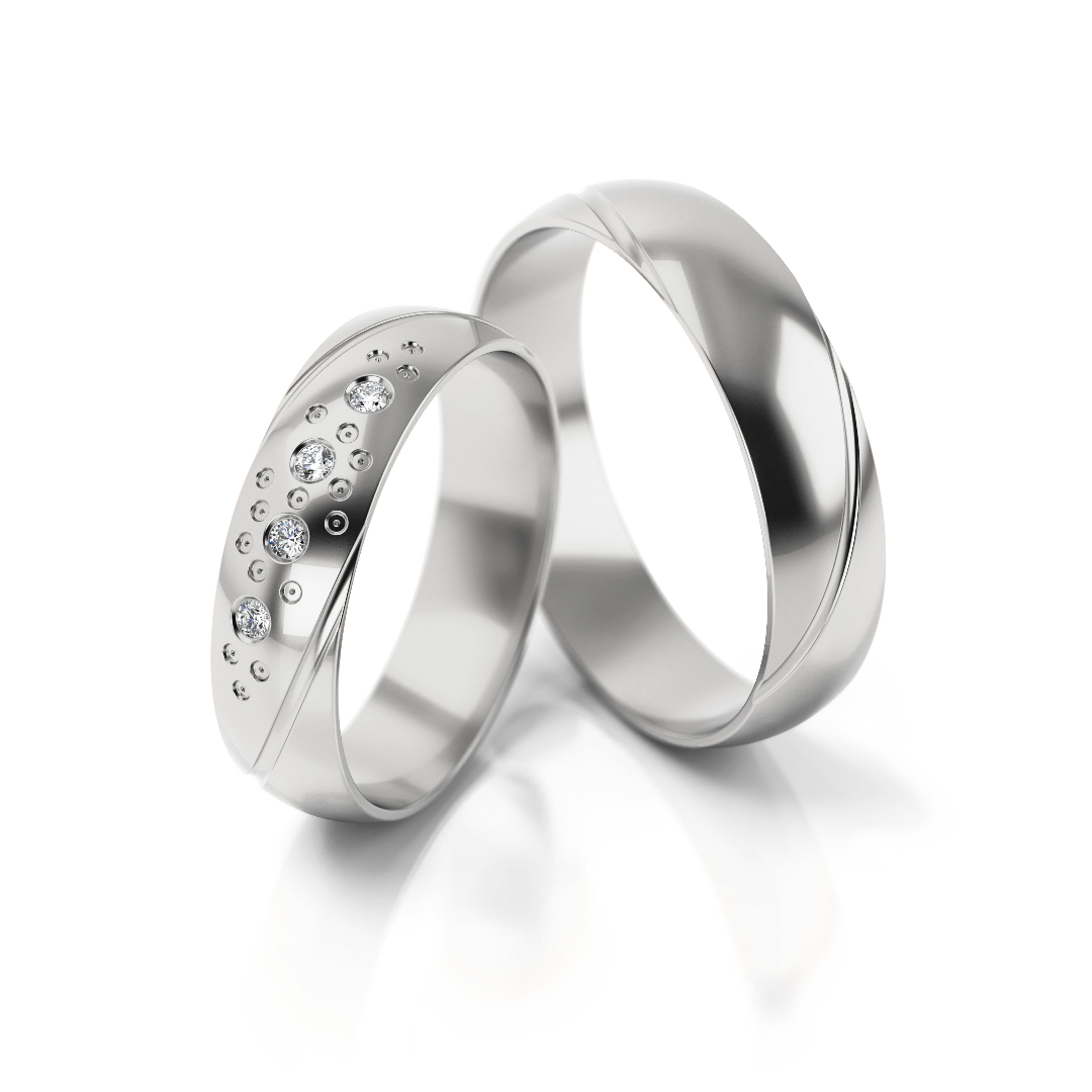 Trouwringen Witgoud model 23048 | Stel uw eigen set samen