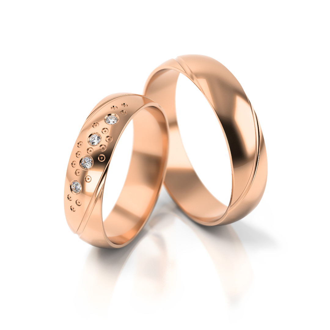 Trouwringen Roségoud model 23048 | Stel uw eigen set samen