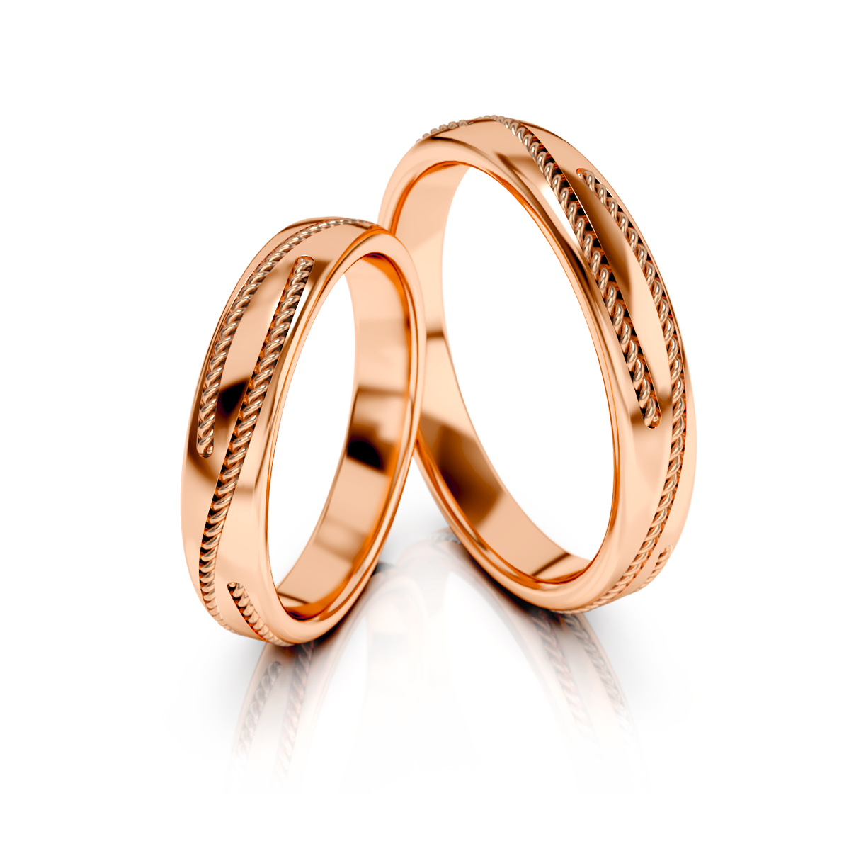 Trouwringen Goud model 53236 | Roségoud