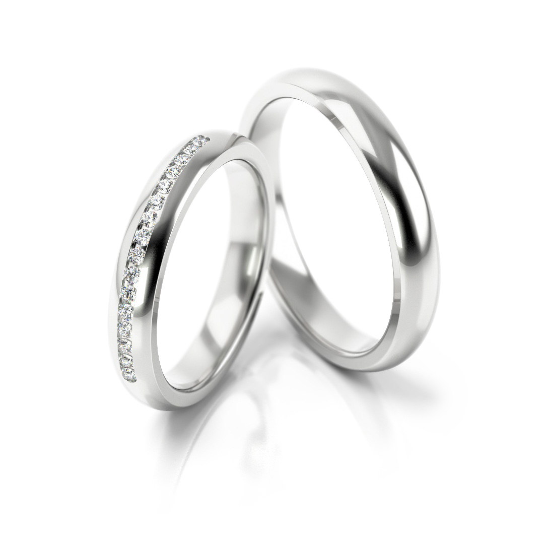 Trouwringen Witgoud model 92779 | Stel uw eigen set samen