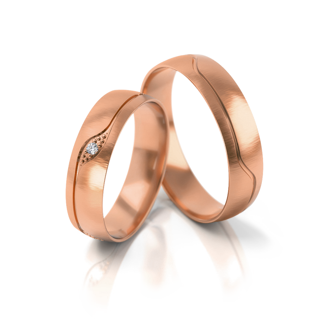 Trouwringen Roségoud model 73017 | Stel uw eigen set samen