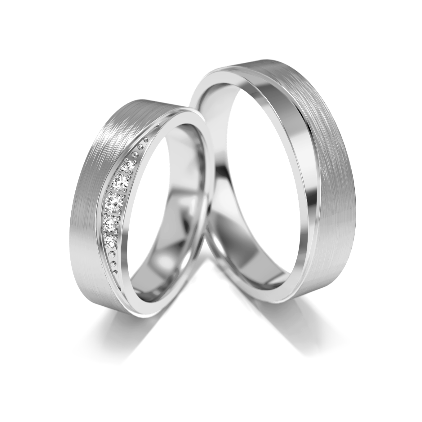 Trouwringen Witgoud model 63278 | Stel uw eigen set samen