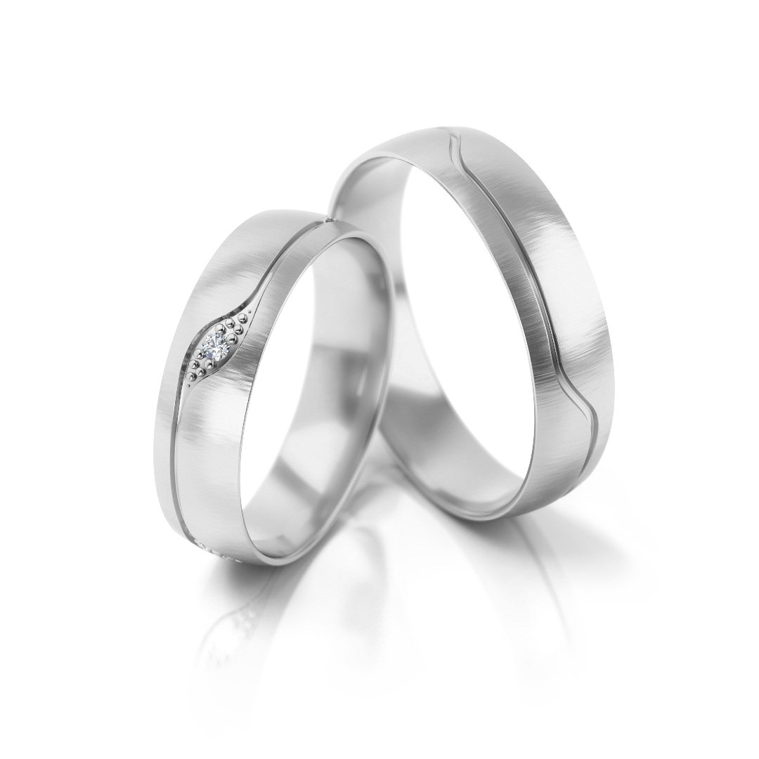 Trouwringen Witgoud model 73017 | Stel uw eigen set samen